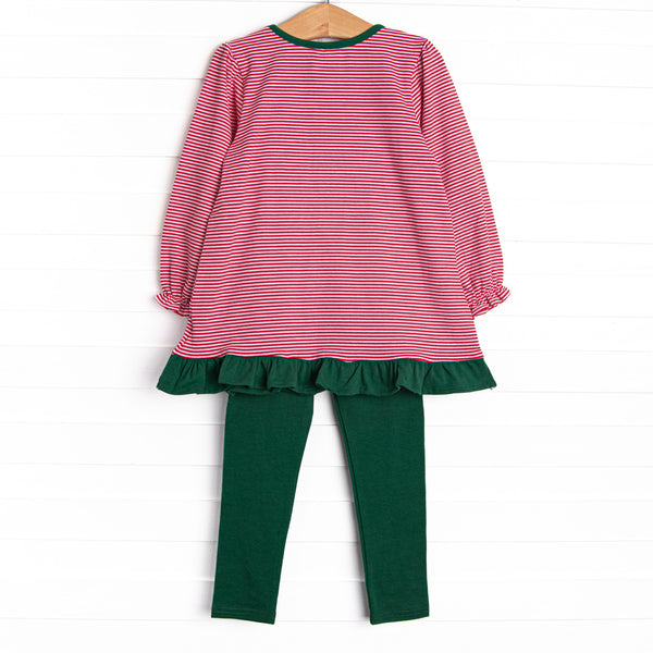 Toy Soldier Trio Applique Legging Set, Red