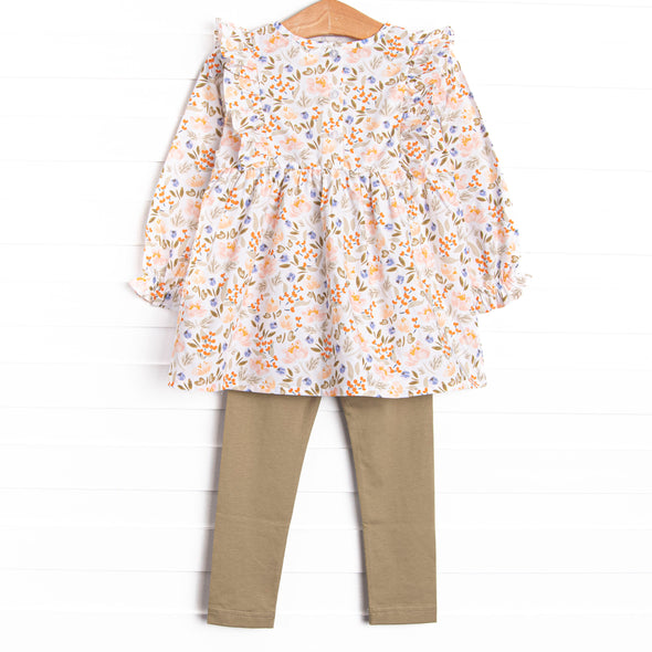 Sage Green Garden Side Tie Legging Set, Green