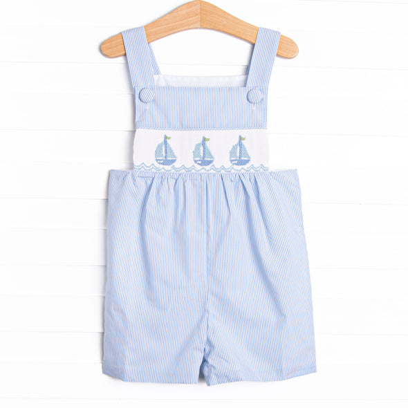 Bleu: Berkley Smocked Jon Jon, Blue