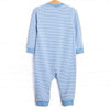 Day at the Museum Applique Romper, Medium Blue