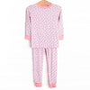 Pink Rosebud Bamboo Pajama Set, Pink