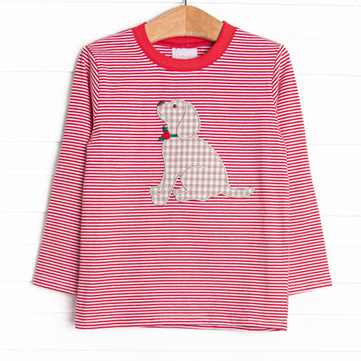 Howls of Holly Applique Top, Red