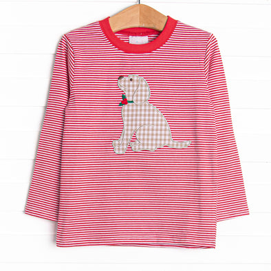 Howls of Holly Applique Top, Red
