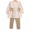 Sage Green Garden Side Tie Legging Set, Green