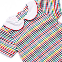 Prep School Plaid Short Set, Red