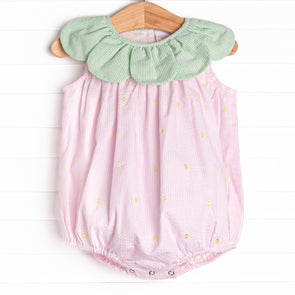 Little Berry Embroidered Bubble, Pink