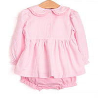 Ballroom Ballerinas Smocked Diaper Set, Pink