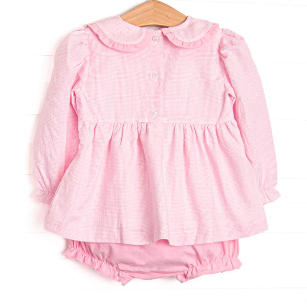 Ballroom Ballerinas Smocked Diaper Set, Pink
