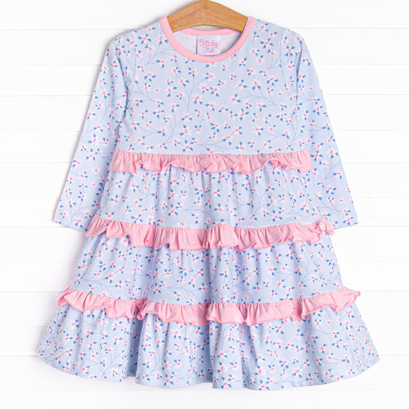 Cherry Blossom Breeze Dress, Blue