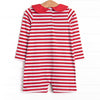 Mouse Ear Magic Applique Short Romper, Red Stripe