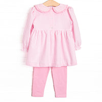 Ballroom Ballerinas Smocked Legging Set, Pink