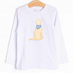 Happy Howls Applique Top, White