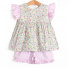 Bleu: Briar Smocked Ruffle Short Set, Pink