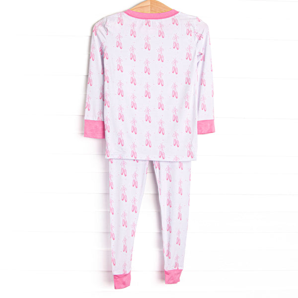 Satin Slippers Bamboo Pajama Set, Pink