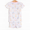 Duckling Dash Bamboo Pajama Short Set, Pink