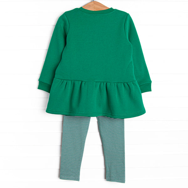 Jolly Lolli Applique Legging Set, Green