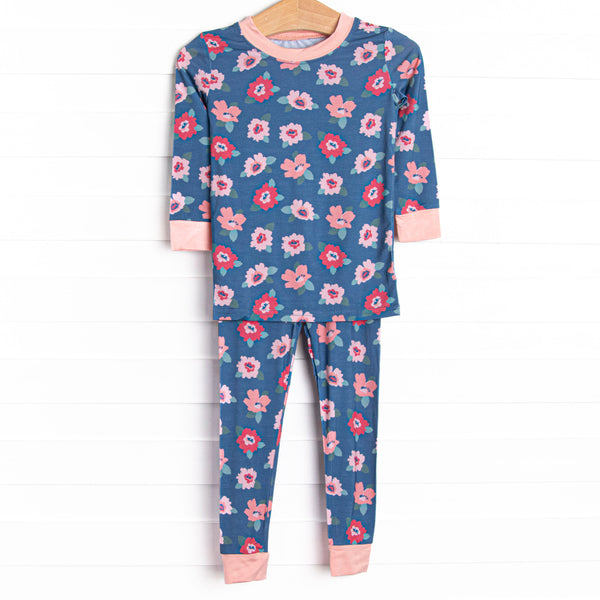 Blooming Beauty Bamboo Pajama Set, Blue