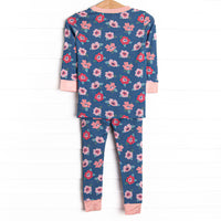 Blooming Beauty Bamboo Pajama Set, Blue