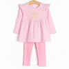Happy Howls Applique Legging Set, Pink
