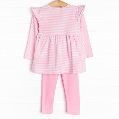 Happy Howls Applique Legging Set, Pink