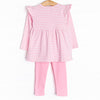 Happy Howls Applique Legging Set, Pink
