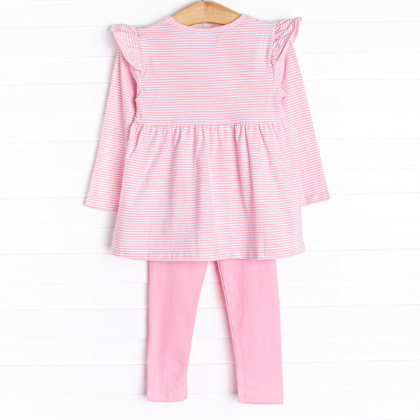 Happy Howls Applique Legging Set, Pink