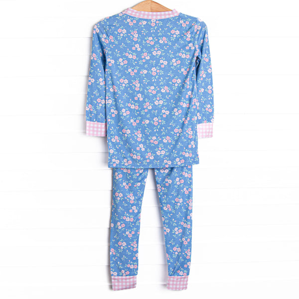Grace Garden Bamboo Pajama Set, Blue