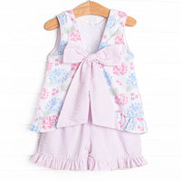 Bleu: Kennedy Ruffle Short Set, Pink