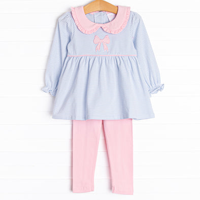 Finishing Touch Applique Legging Set, Blue
