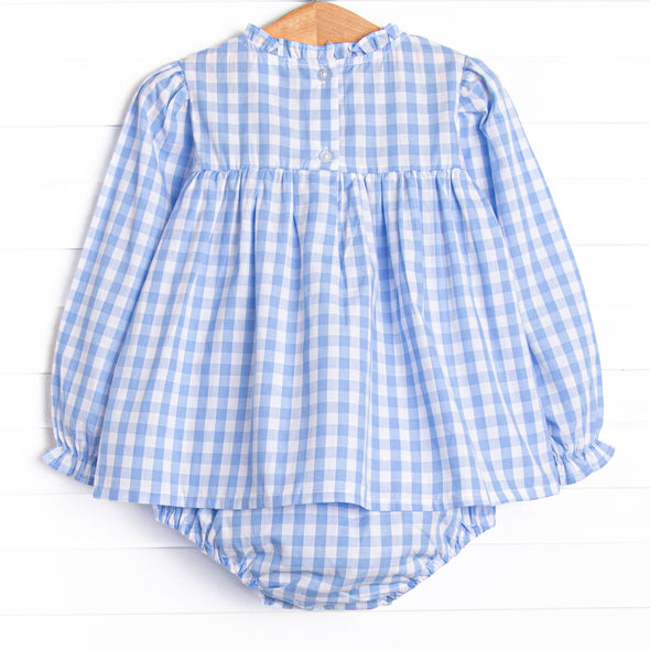 Rhythm and Blues Diaper Set, Blue Check