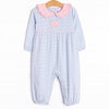 Finishing Touch Applique Romper, Blue