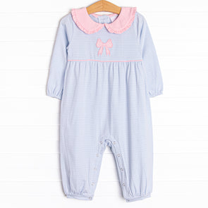 Finishing Touch Applique Romper, Blue