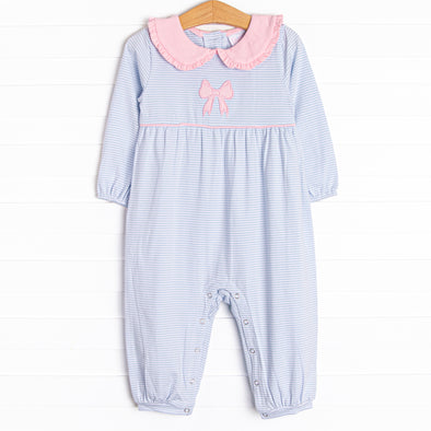 Finishing Touch Applique Romper, Blue