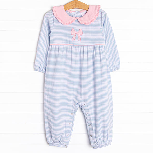 Finishing Touch Applique Romper, Blue