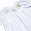 Amusement Park Adventures Smocked Legging Set, Blue Seersucker