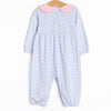 Finishing Touch Applique Romper, Blue
