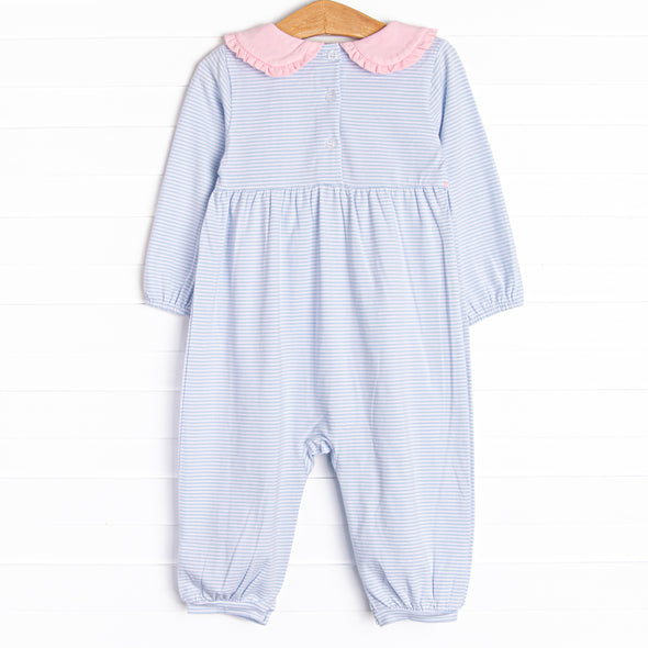 Finishing Touch Applique Romper, Blue