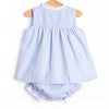 Bleu: Louise Applique Diaper Set, Blue