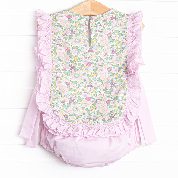 Bleu: Briar Smocked Diaper Set, Pink