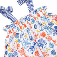 Coral Reef Crustacean Diaper Set, Blue