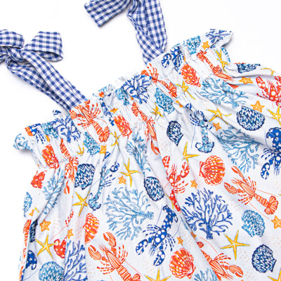 Coral Reef Crustacean Diaper Set, Blue