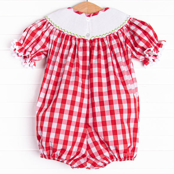 Lovable Lab Smocked Bubble, Red