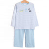 Zoo Park Pals Applique Pant Set, Blue