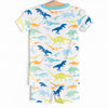 Day at Dino Park Bamboo Pajama Short Set, Blue