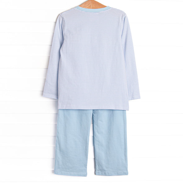 Zoo Park Pals Applique Pant Set, Blue