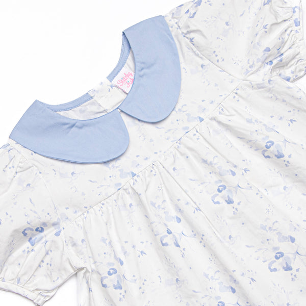 Wishing on Watercolors Ruffle Short Set, Blue