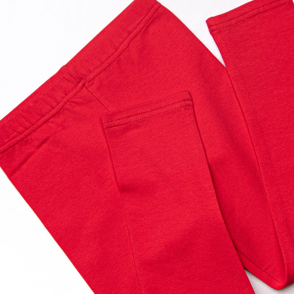 Howls of Holly Applique Legging Set, Red