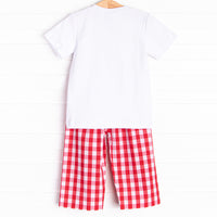 Lovable Lab Smocked Pant Set, Red