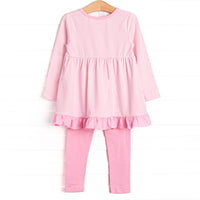Margot Long Sleeve Legging Set, Pink Stripe