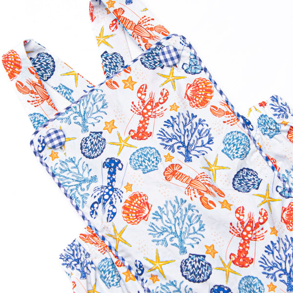 Coral Reef Crustacean Sunsuit, Blue